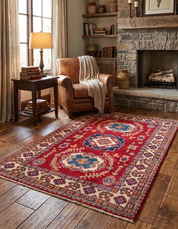3' 3 x 5' 1 Hand Knotted Kazak Rug