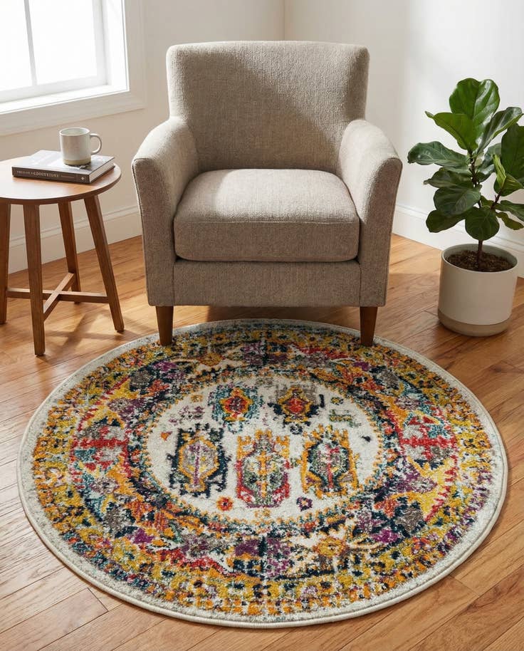 Detail image of 3' 1 x 3' 1 Madeline Round Rug