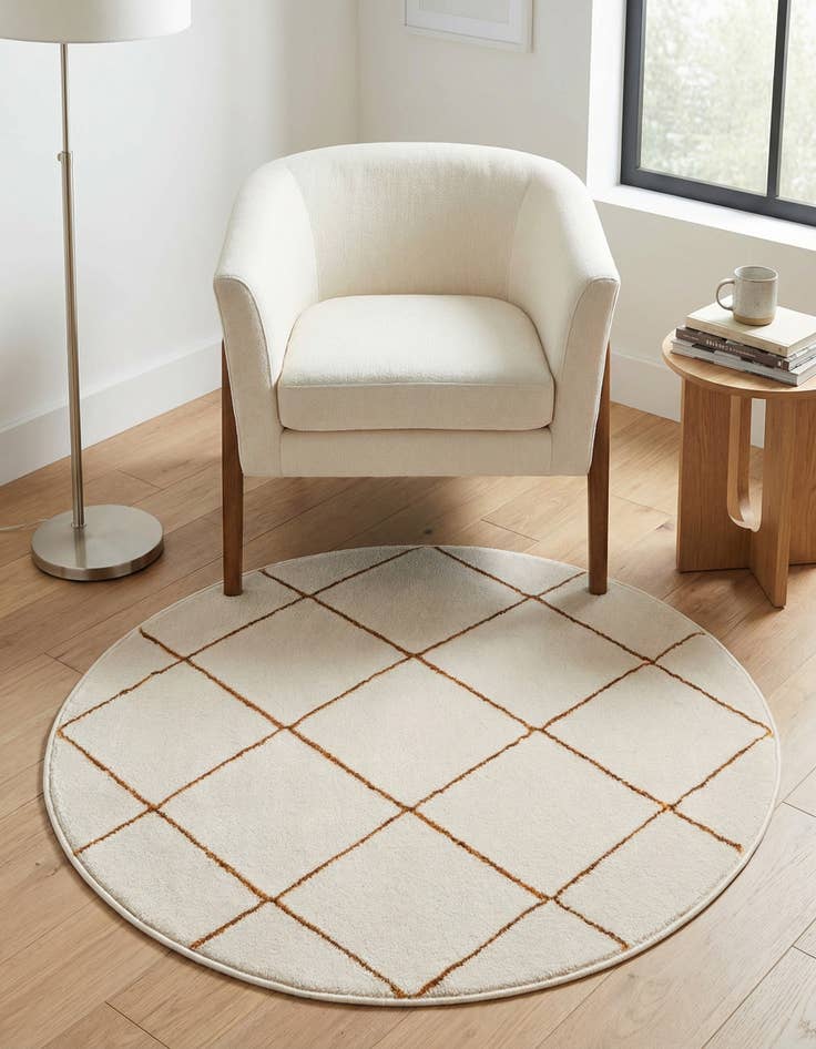 Detail image of  3' x 3' Vogue Geo Round Rug