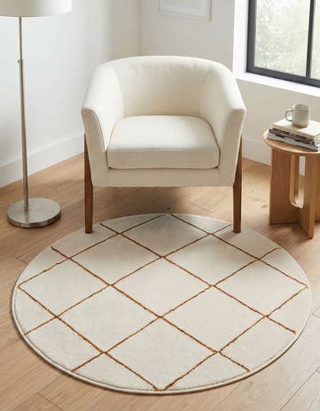 3' x 3' Vogue Geo Round Rug