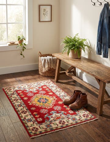1' 11 x 2' 11 Hand Knotted Kazak Rug