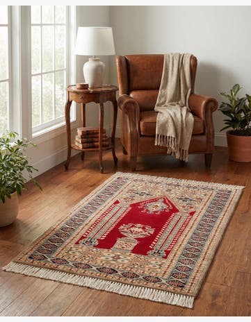 2' 8 x 3' 11 Hand Knotted Bokhara Oriental Wool Rug