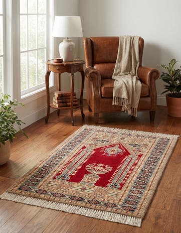 2' 8 x 3' 11 Hand Knotted Bokhara Oriental Wool Rug