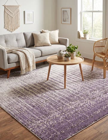 Purple Angelica Square Rug