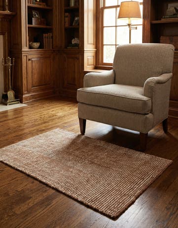 Cocoa Bean Brown Hand Woven Jill Zarin English Manor Wool Rug