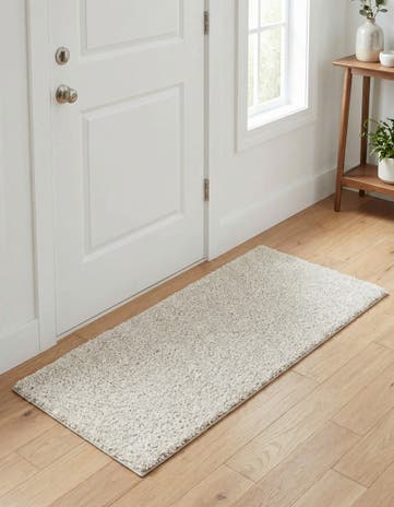 2' x 4' 1 Solid Frieze Runner Rug