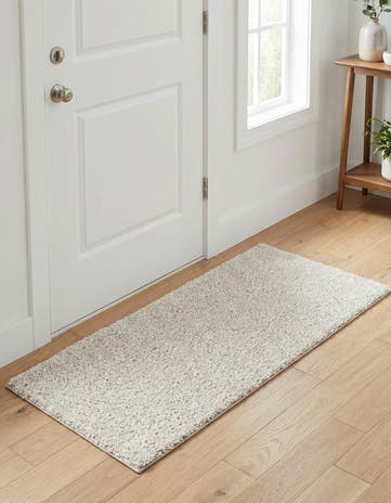 2' x 4' 1 Solid Frieze Runner Rug
