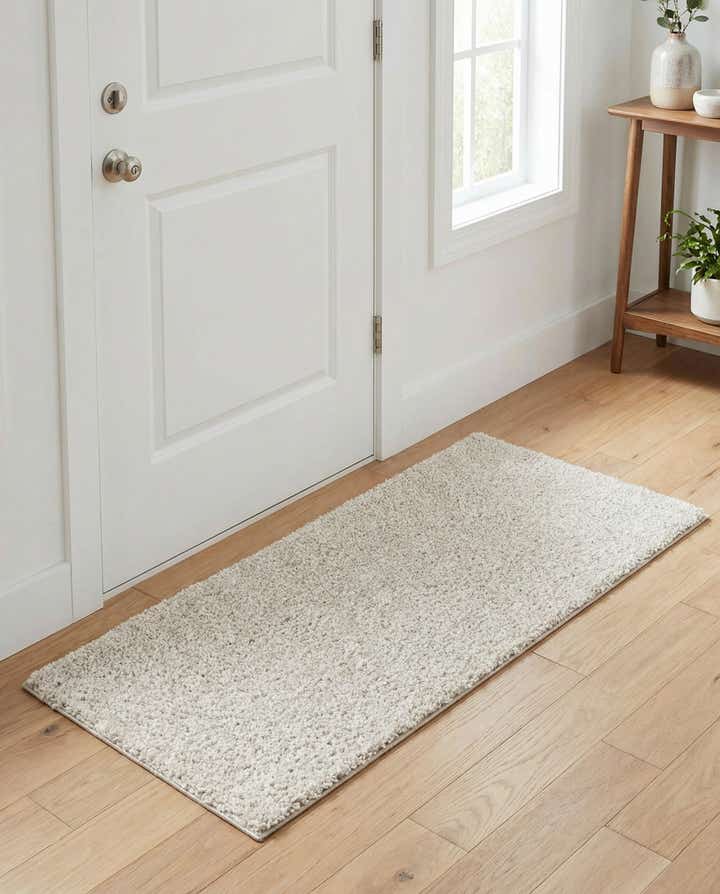 2' x 4' 1 Solid Frieze Runner Rug