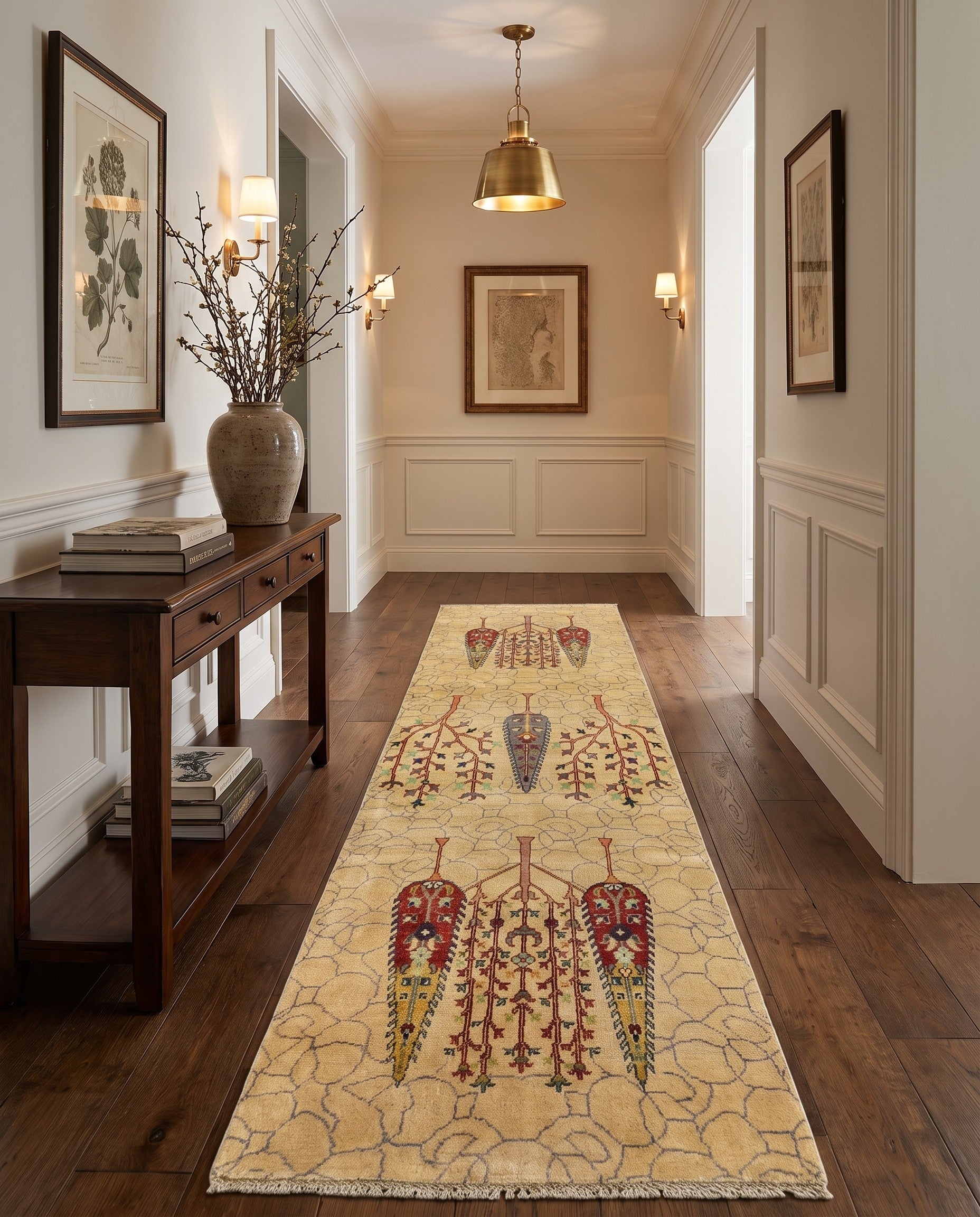 2' 11 x 10' Hand Knotted Kazak Runner Rug