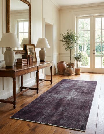 4' 6 x 7' 8 Hand Knotted Ultra Vintage Persian Wool Runner Rug