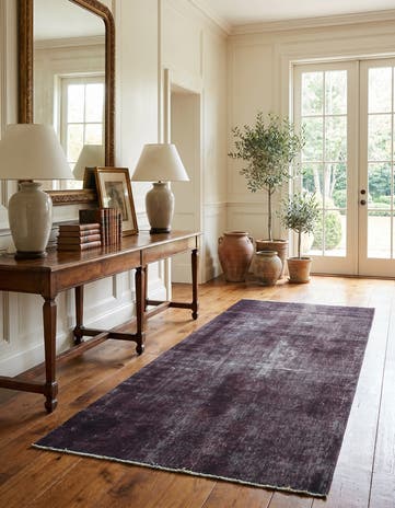 4' 6 x 7' 8 Hand Knotted Ultra Vintage Persian Wool Runner Rug