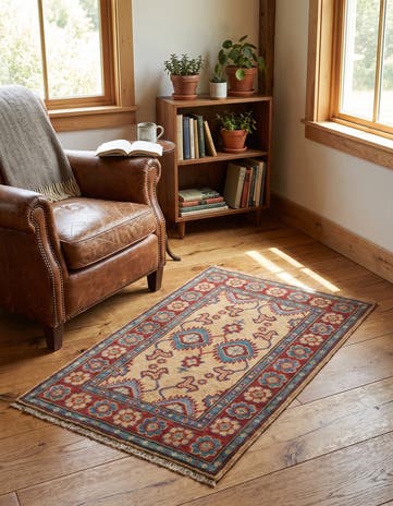 2' x 3' 1 Hand Knotted Kazak Rug