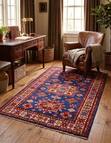 3' x 4' 8 Hand Knotted Kazak Rug
