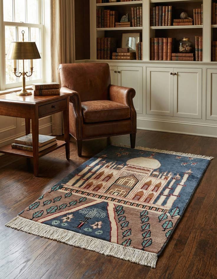 Detail image of 2' 1 x 3' 3 Hand Knotted Lahour Oriental Wool Rug