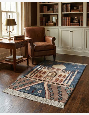 2' 1 x 3' 3 Hand Knotted Lahour Oriental Wool Rug