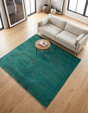 5' 3 x 6' 6 Hand Knotted Over-Dyed Ziegler Square Rug