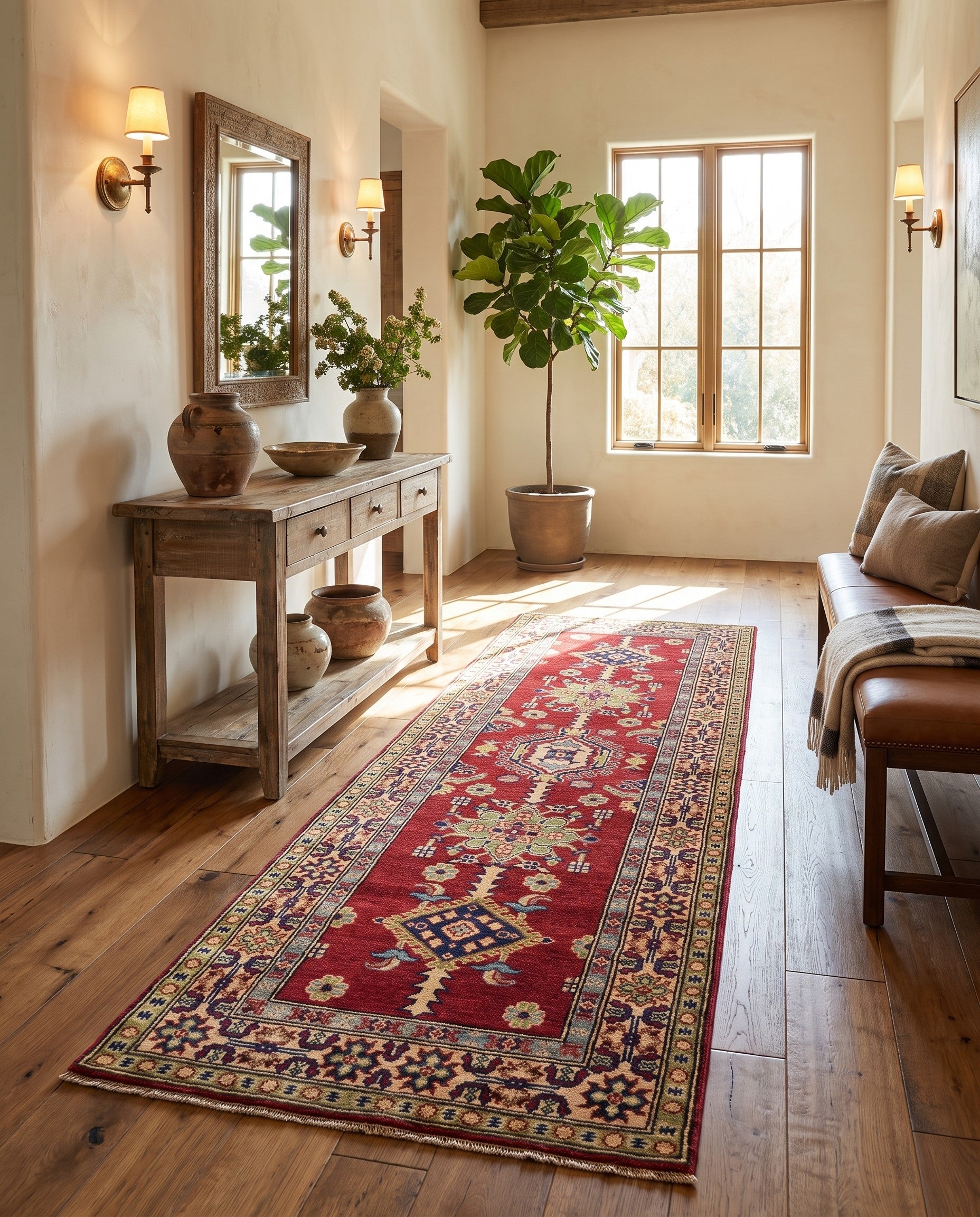 2' 9 x 8' 6 Hand Knotted Kazak Runner Rug