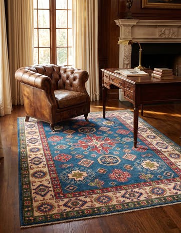 4' 10 x 7' 2 Hand Knotted Kazak Rug