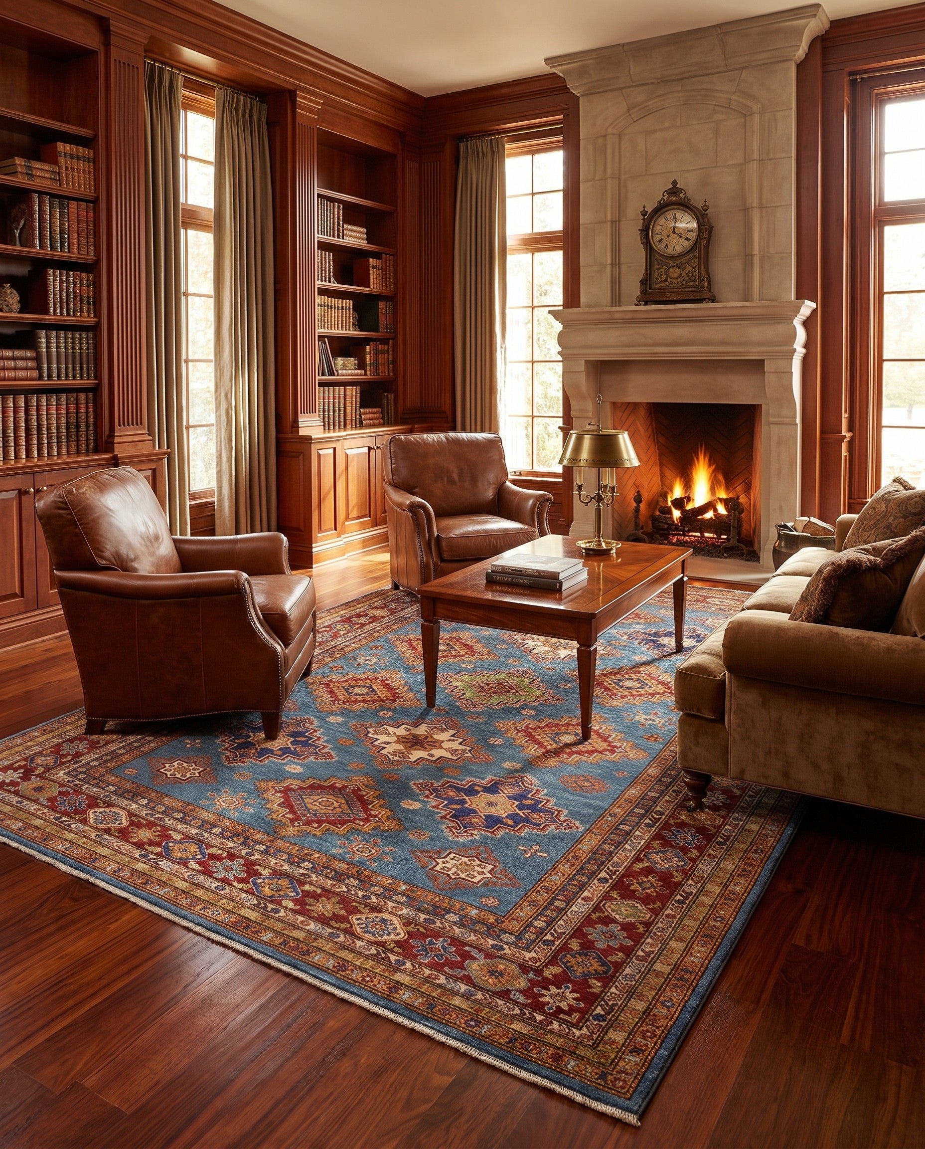 7' x 9' 11 Hand Knotted Kazak Rug