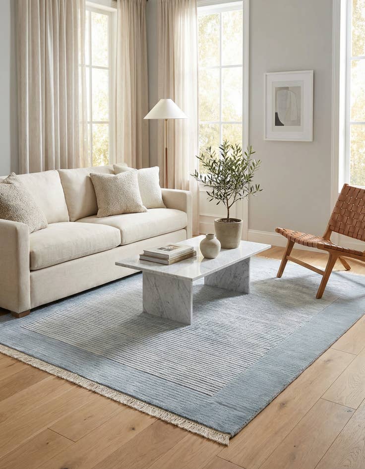 Detail image of 4' 11 x 6' 4 Hand Knotted Darya Wool Rug