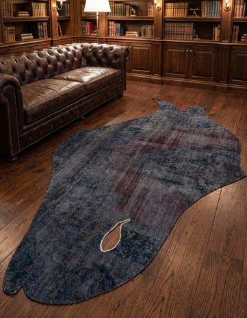 5' 8 x 8' 4 Hand Knotted Ultra Vintage Persian Wool Rug