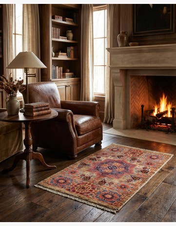 2' x 3' 3 Hand Knotted Mamluk Ziegler Rug