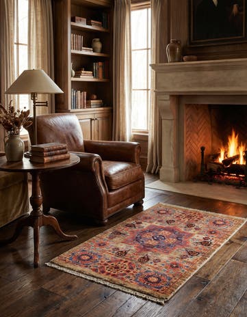 2' x 3' 3 Hand Knotted Mamluk Ziegler Rug