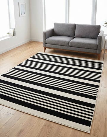 Black and White Milano Rug