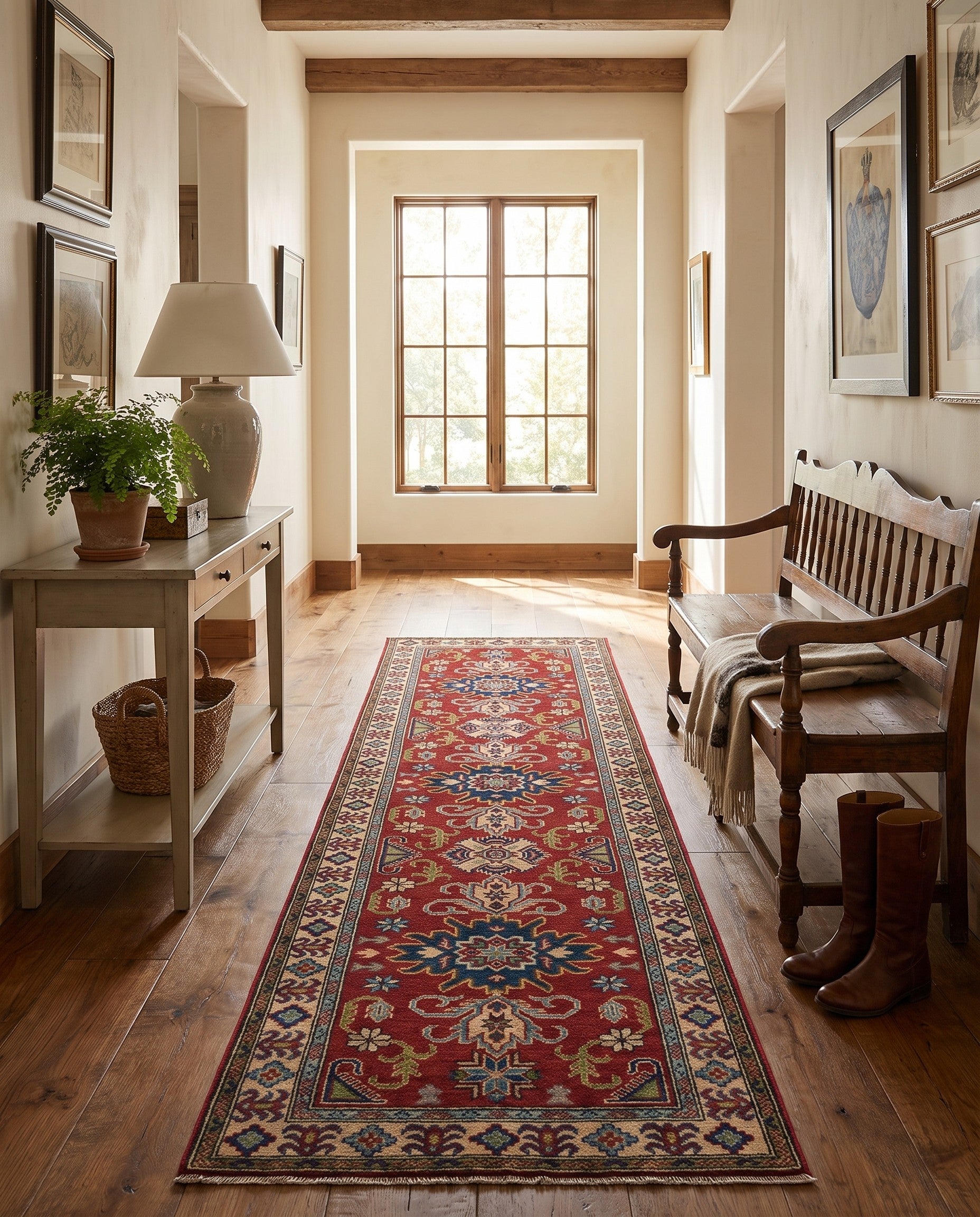 2' 8 x 9' 8 Hand Knotted Kazak Runner Rug