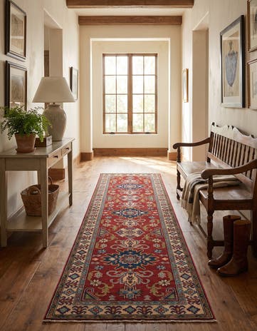 2' 8 x 9' 8 Hand Knotted Kazak Runner Rug