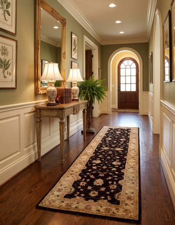 2' 7 x 10' 1 Hand Knotted Pershawar Ziegler Runner Rug