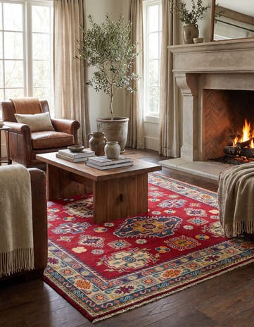 4' 11 x 6' 11 Hand Knotted Kazak Rug