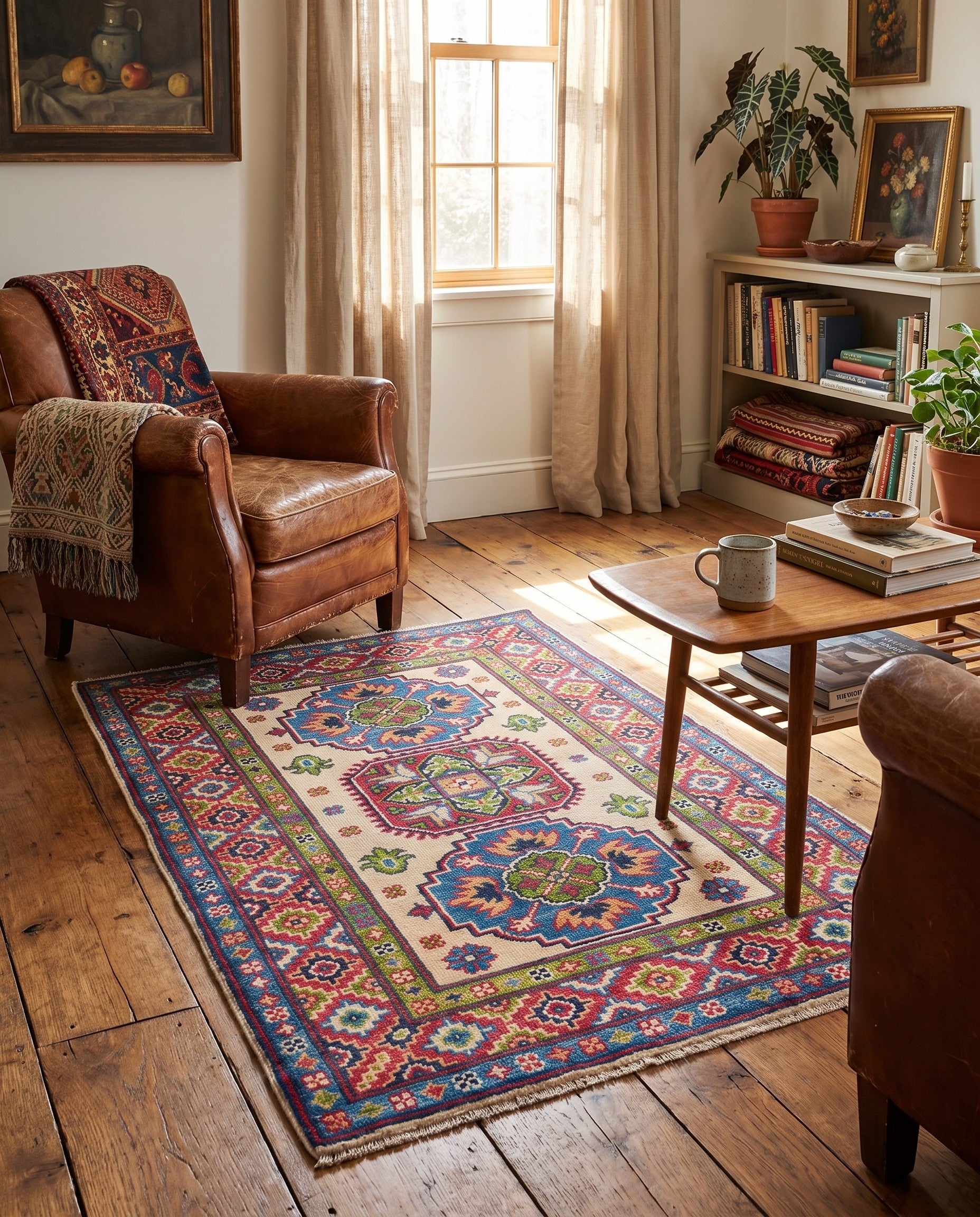 2' 9 x 4' 3 Hand Knotted Kazak Rug