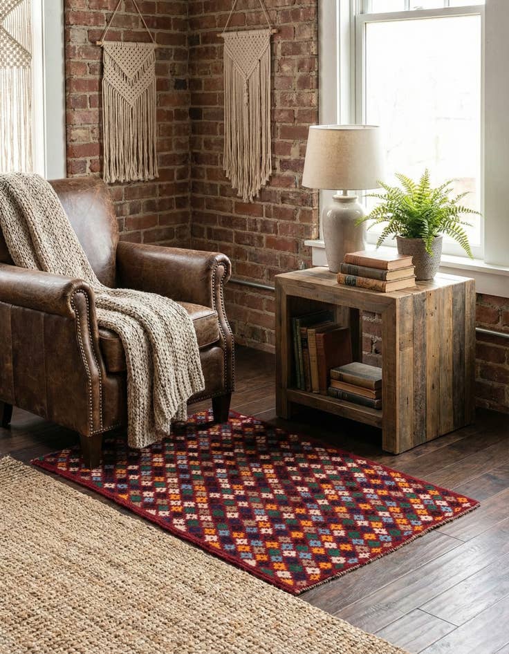 Detail image of 3' x 4' 4 Hand Knotted Balouch Wool Rug