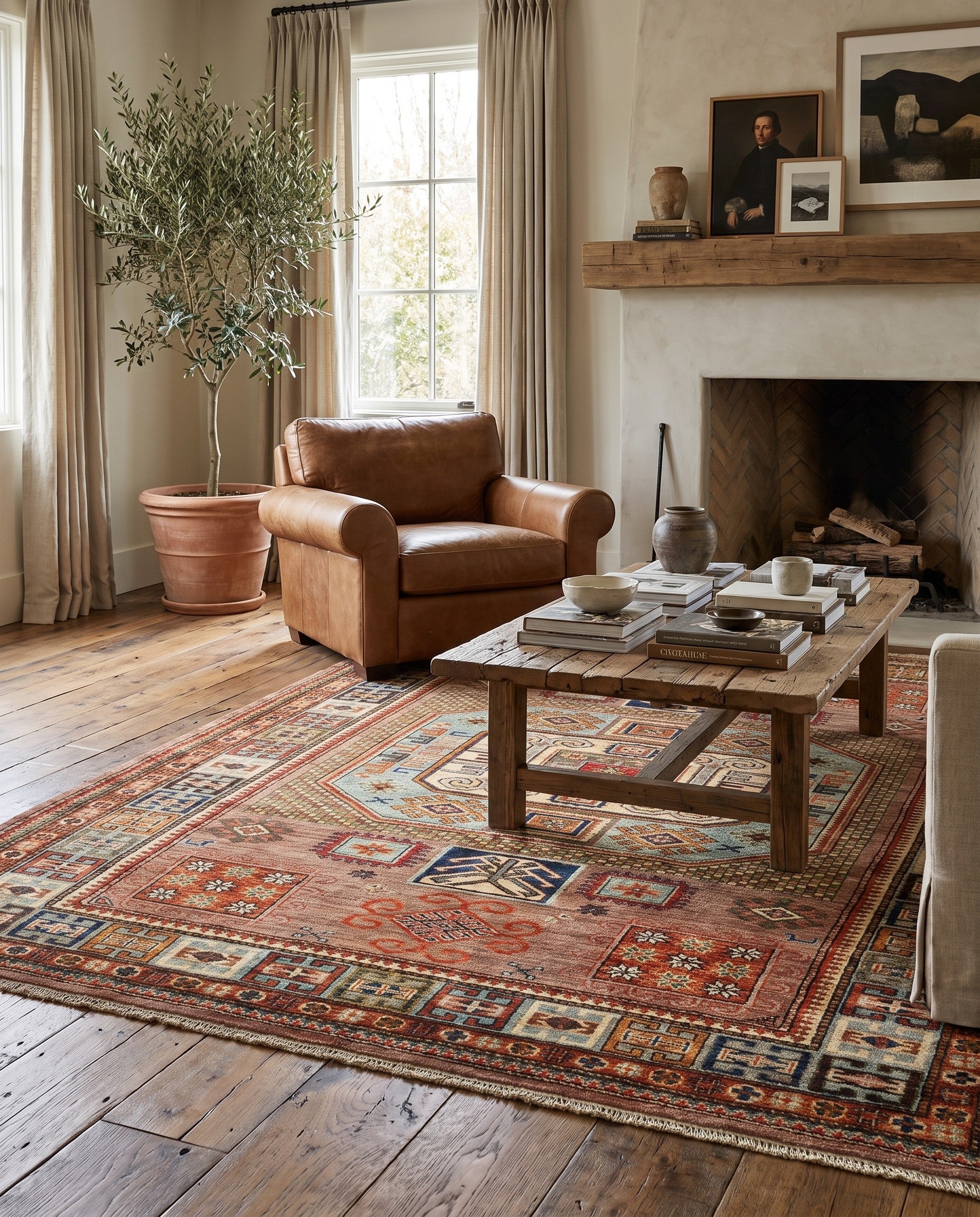 5' 3 x 6' 6 Hand Knotted Kazak Rug