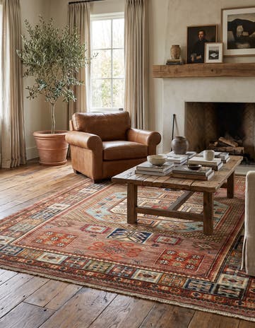 5' 3 x 6' 6 Hand Knotted Kazak Rug