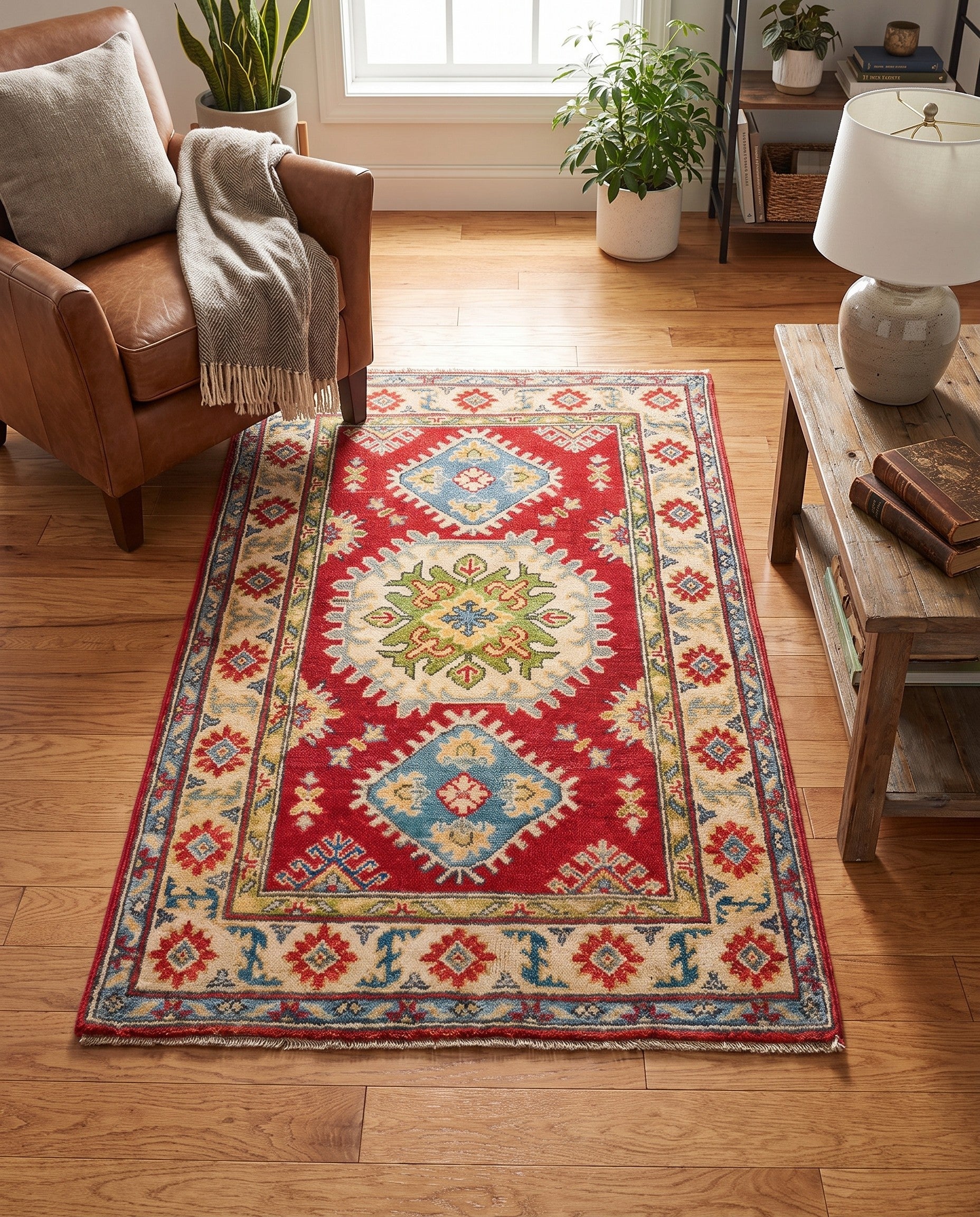 2' 7 x 4' 1 Hand Knotted Kazak Rug