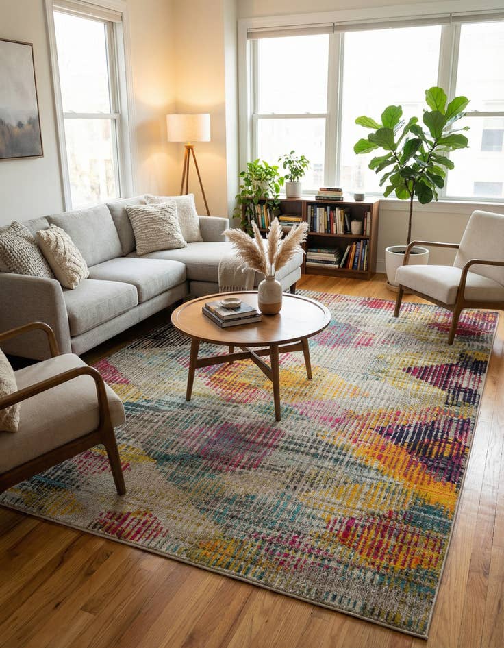 Detail image of 6' x 9' Washable Theia Rug