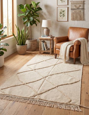 3' 6 x 4' 10 Hand Knotted Moroccan Wool Rug