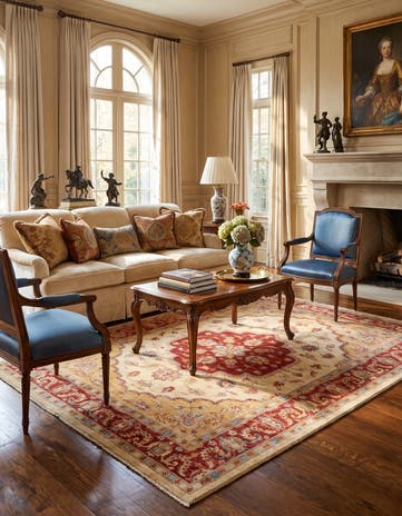 5' 1 x 6' 4 Hand Knotted Ziegler Rug