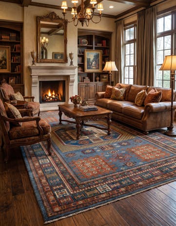 6' 9 x 9' 9 Hand Knotted Kazak Rug