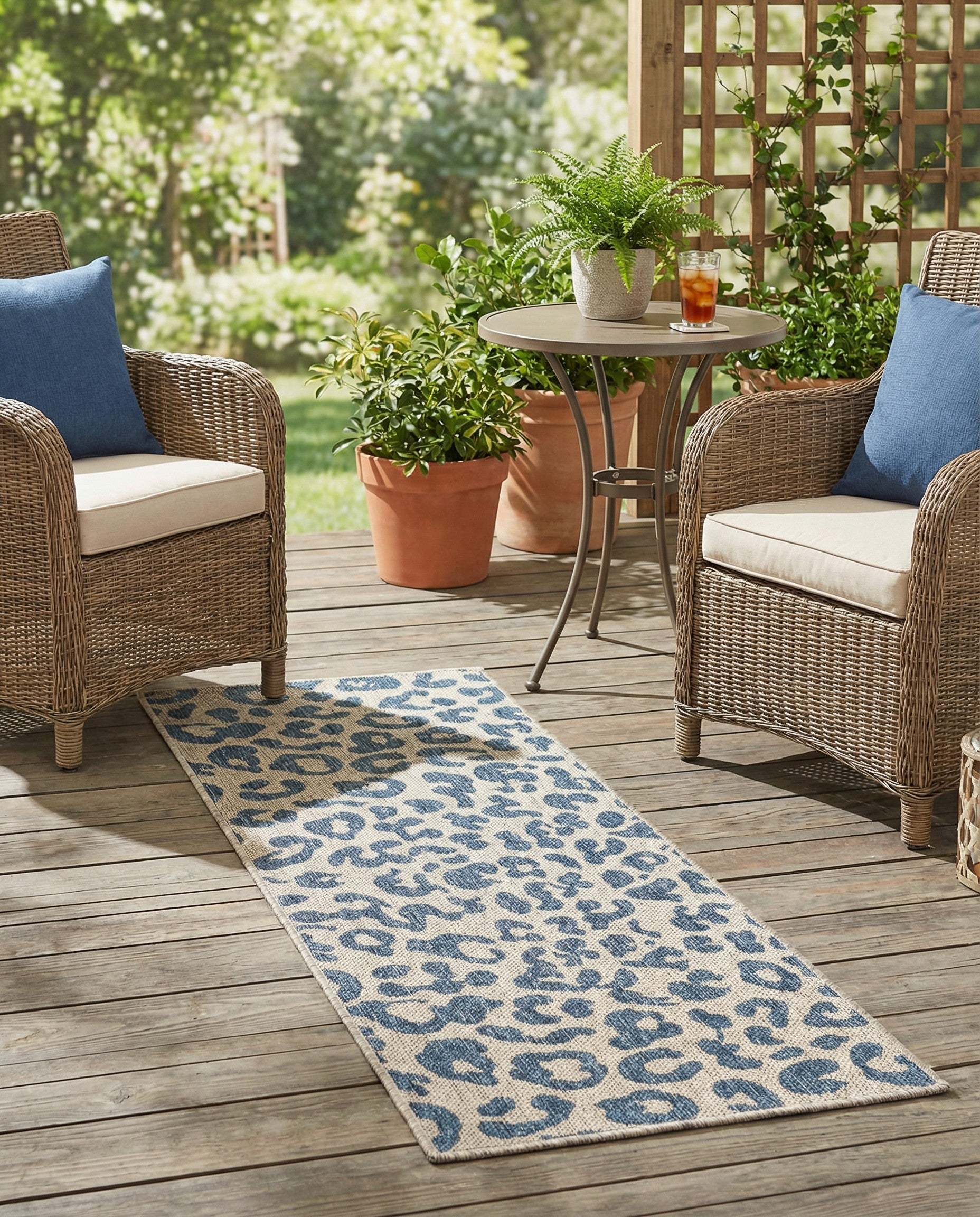 Primary image 2' x 5'  Washable Safari Indoor / Outdoor Runner Rug