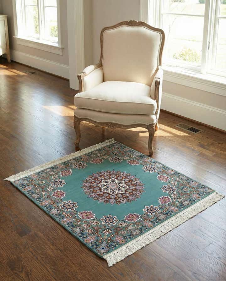 3' 6 x 3' 7 Isfahan Square Rug