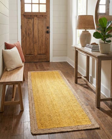  2' 7 x 6' 1  Hand Braided Jute Runner Rug