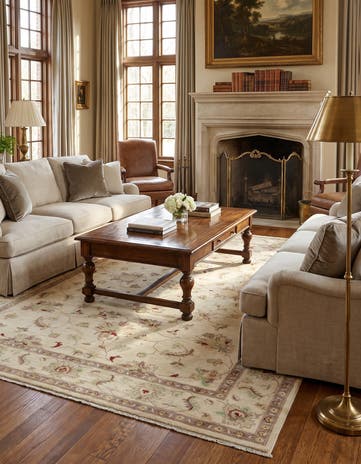 6' 10 x 9' 2 Hand Knotted Ziegler Rug