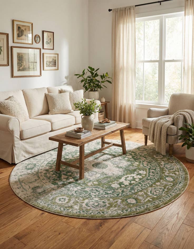 Detail image of 8' x 8' Madeline Vintage Round Rug