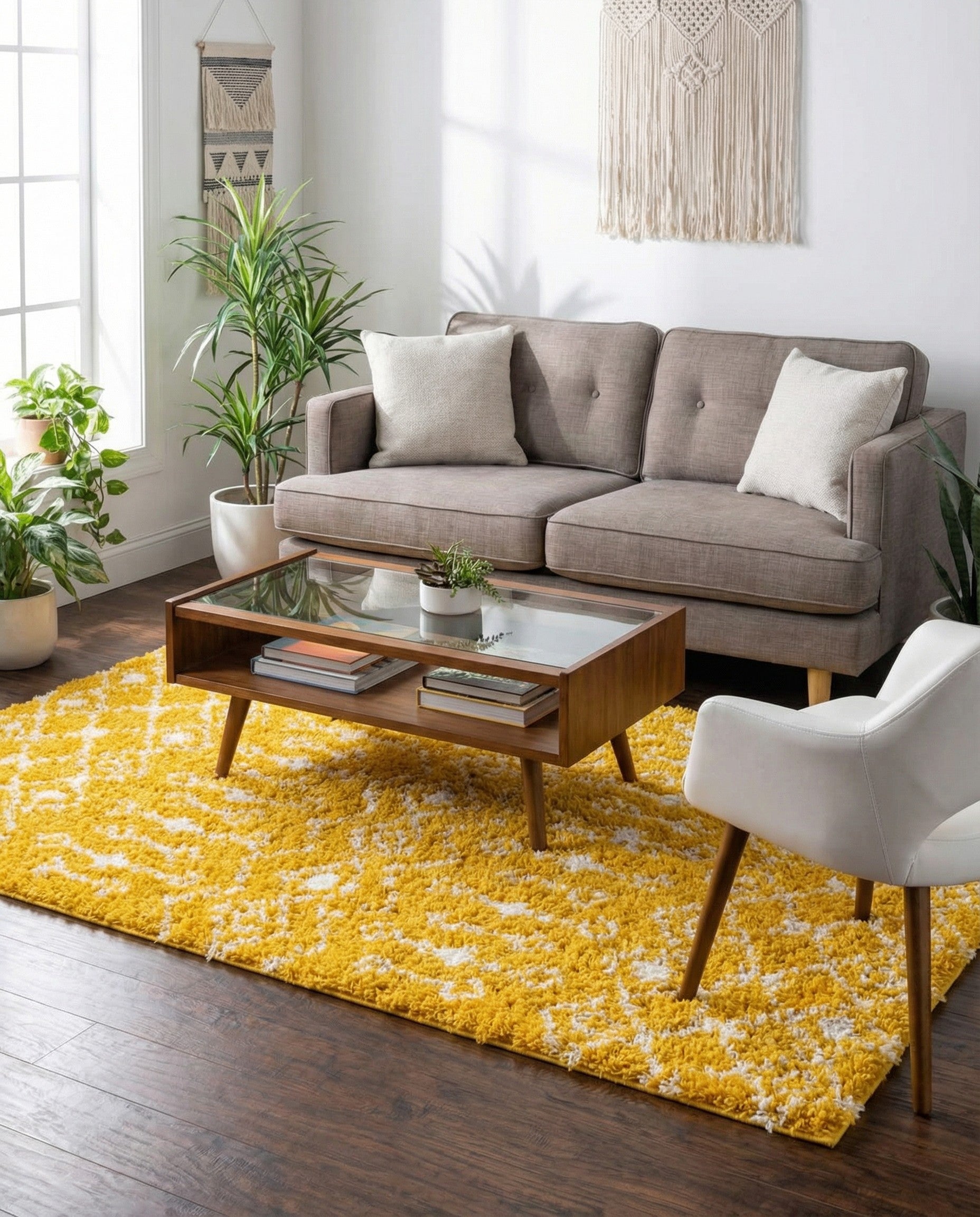 5' 3 x 8' Moroccan Trellis Shag Rug