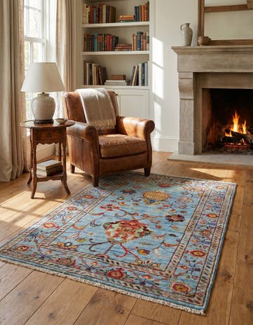 2' 8 x 4' Hand Knotted Ariana Ziegler Rug
