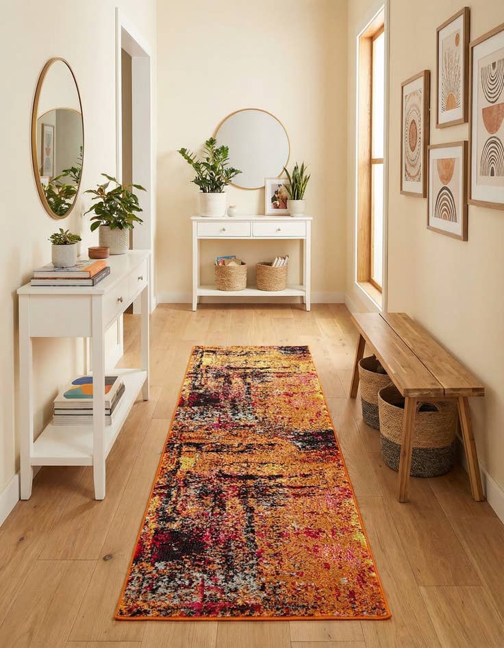 Detail image of 2' 2 x 6' 9 Washable Hyacinth Runner Rug