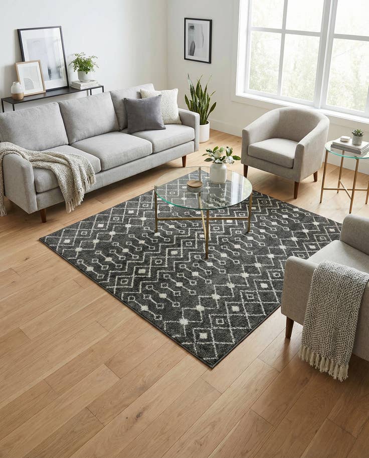 Detail image of 6' x 6' Moroccan Trellis Square Rug